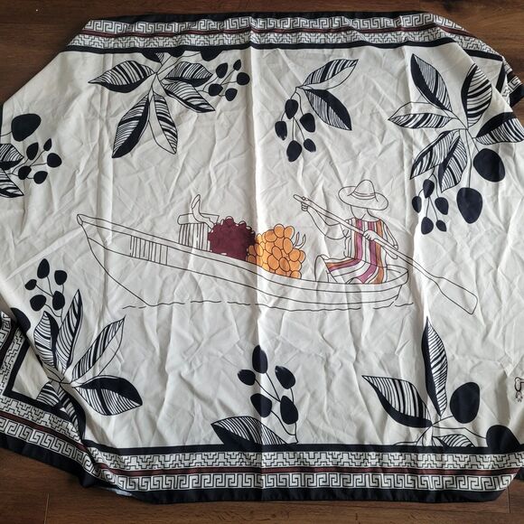 Womens M One Piece Retro Bathing Suit Tummy Control Wrap Cover Up Shirt NEW - Picture 2 of 16